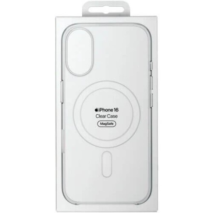 Чехол накладка для iPhone 16 Clear Case MagSafe (прозрачный)