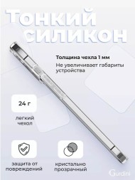 Чехол накладка для iPhone 16 Pro Gurdini Ultra Twin 1 mm с защитой камеры (прозрачный)