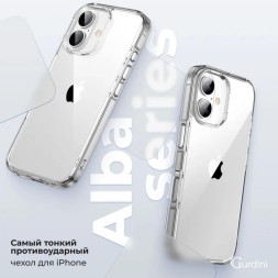 Чехол накладка для iPhone 16 Plus Gurdini Alba Series Protective (прозрачный)